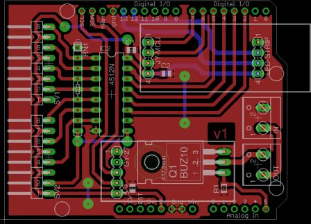 PCB de la carte d'extension de Bleuette