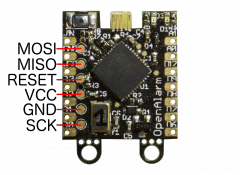 Pad de programmation d'un OpenAlarm Node 1.5.0